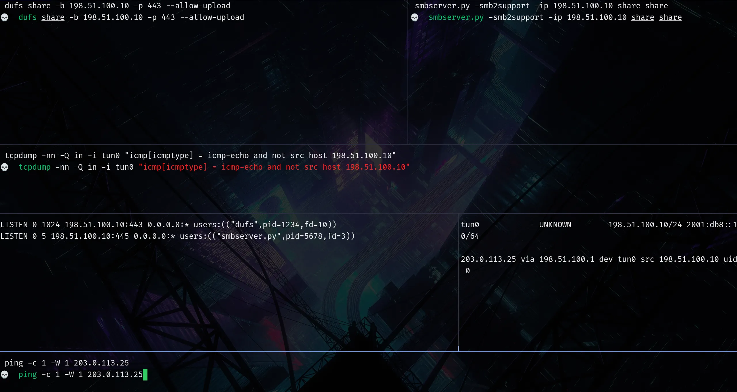 Session reloaded from the saved tmuxp workspace and ready for repeat use